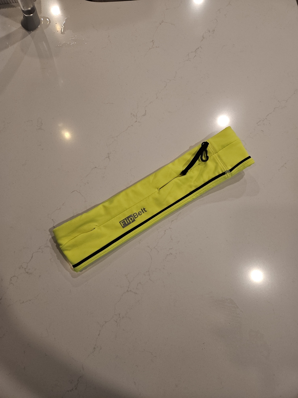 FlipBelt Neon Yellow Reflective Running Waist Belt